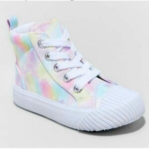 NWT- Toddler Girls' Lace-Up Zipper Sneakers - Cat & Jack Size: 5